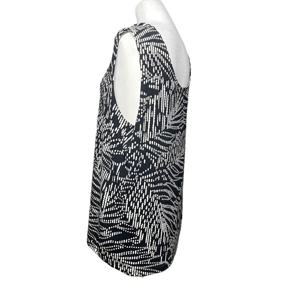 Chico's Travelers 3 Women's Tank Top Shell Blouse Slinky Stretchy Black & White - Picture 3 of 10